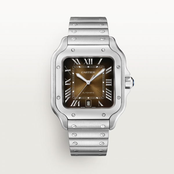 Cartier Santos - Brown sunray-brushed dial Cartier Santos