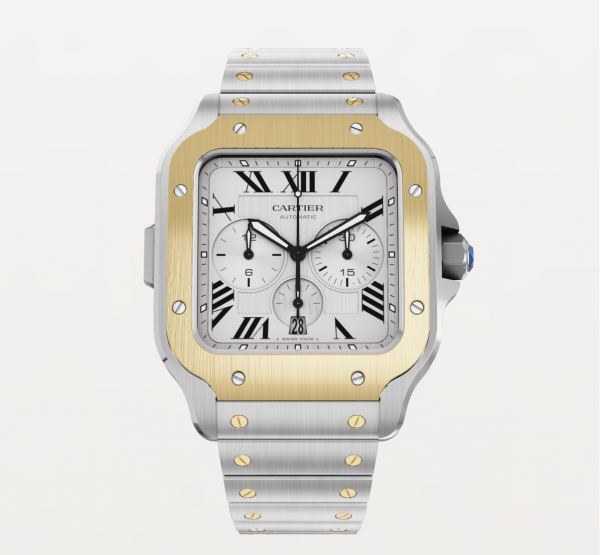 Cartier Santos - Chronograph - Steel case, yellow gold Cartier Santos Chronograph