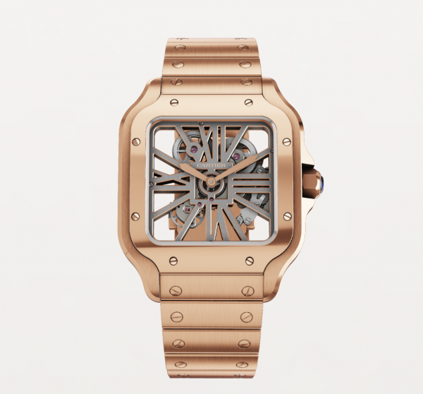 Cartier Santos - Skeleton -Rose gold Cartier Skeleton
