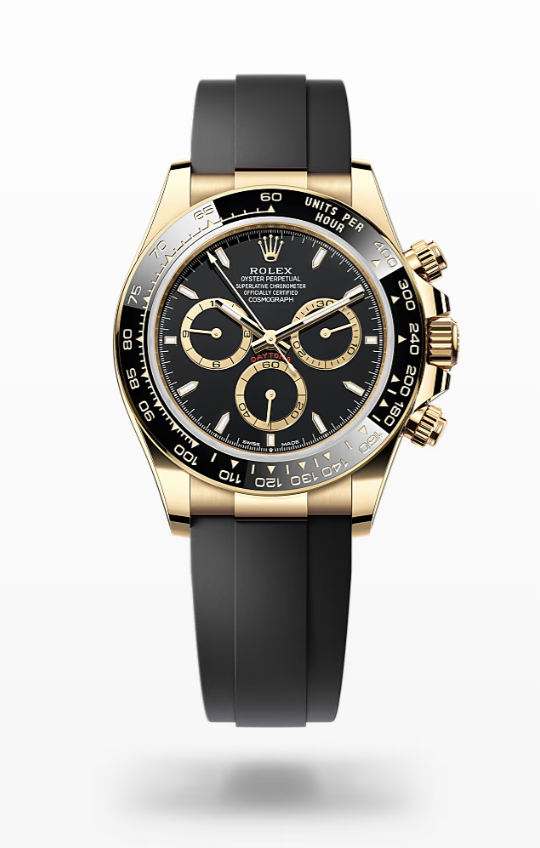 Rolex Cosmograph Daytona - Black, golden counter rings oysterflex Rolex Cosmograph Daytona