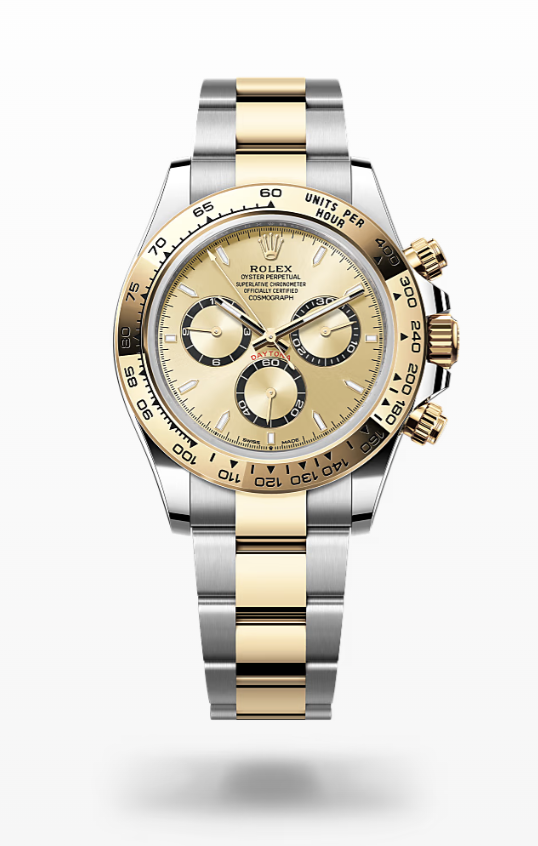 Rolex Cosmograph Daytona - Golden, black counter rings and steel Rolex Cosmograph Daytona