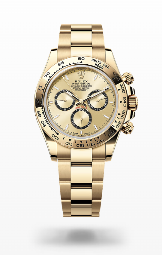 Rolex Cosmograph Daytona - Golden, black counter rings Rolex Cosmograph Daytona Gold