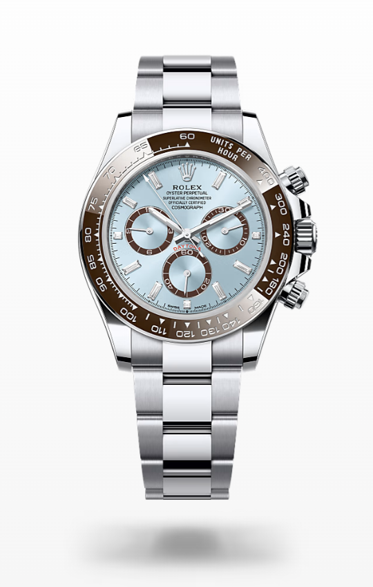 Rolex Cosmograph Daytona - Ice blue, chestnut brown counter rings set with diamonds Rolex Cosmograph Daytona Diamond