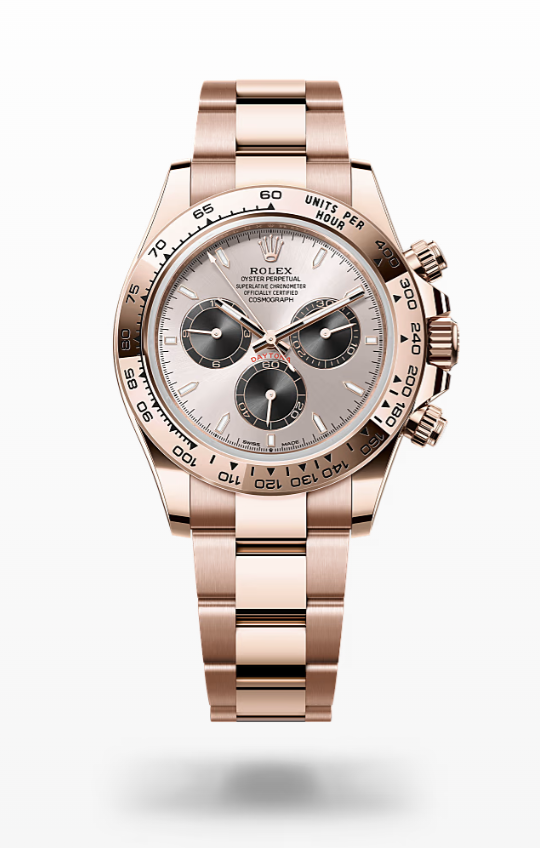Rolex Cosmograph Daytona - Sundust and bright black Rolex Cosmograph Daytona Everose Gold