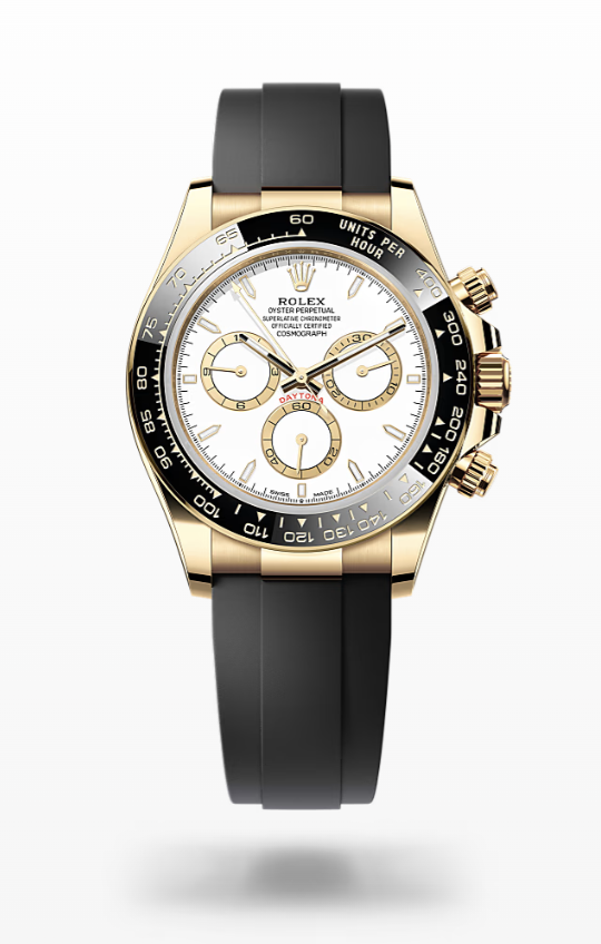 Rolex Cosmograph Daytona - White, golden counter rings oysterflex Rolex Cosmograph Daytona