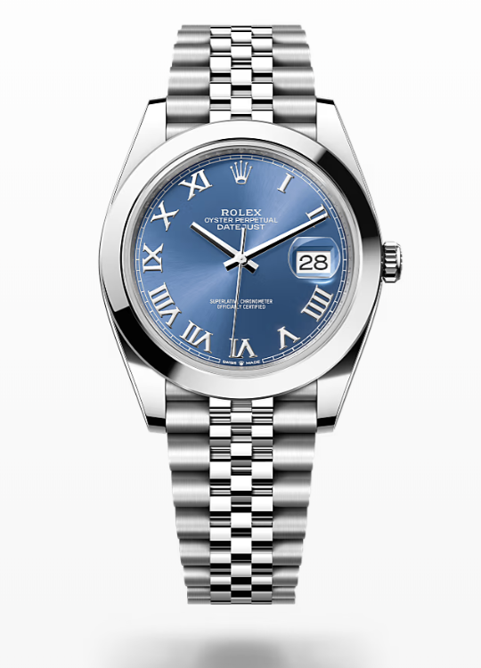 Rolex Date Just - Azurro blue - Oystersteel, jubilee Rolex Datejust