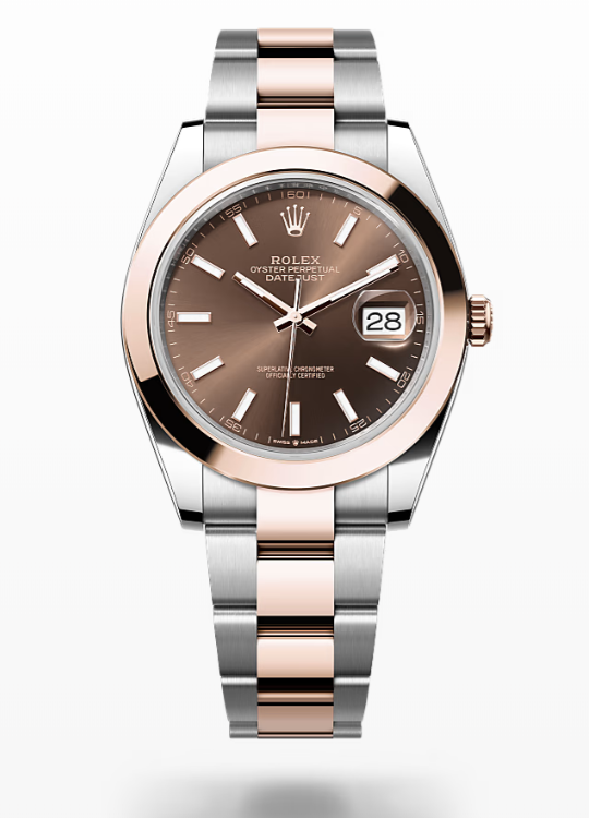 Rolex Date Just - Chocolate - Oystersteel and Everose gold, dial Rolex Datejust