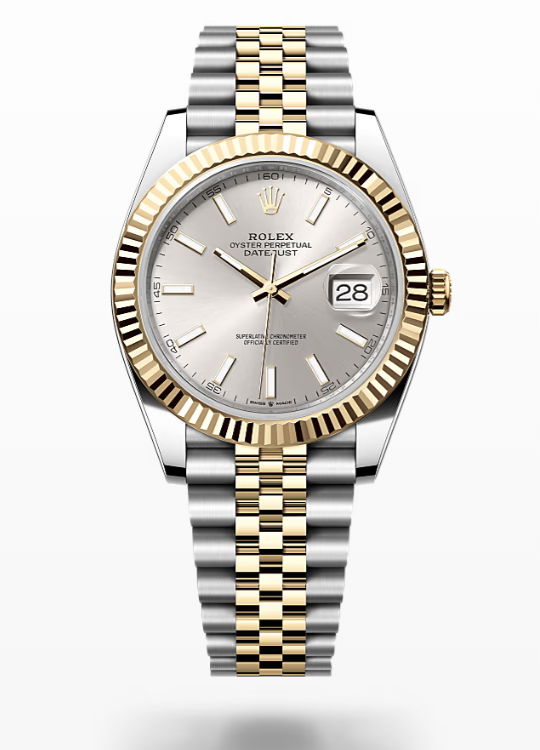 Rolex Date Just - Silver - Oystersteel and yellow gold Rolex Datejust