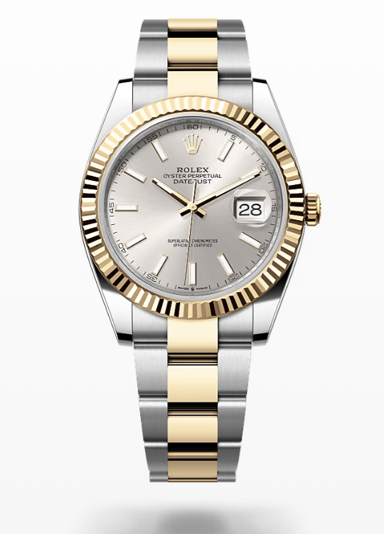 Rolex Date Just - Silver - Oystersteel and yellow gold, bezel Rolex Datejust