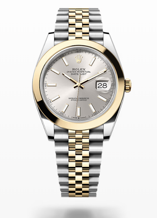 Rolex Date Just - Silver - Oystersteel and yellow gold, jubilee Rolex Datejust