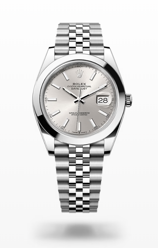 Rolex Date Just - Silver - Oystersteel, jubilee Rolex Datejust