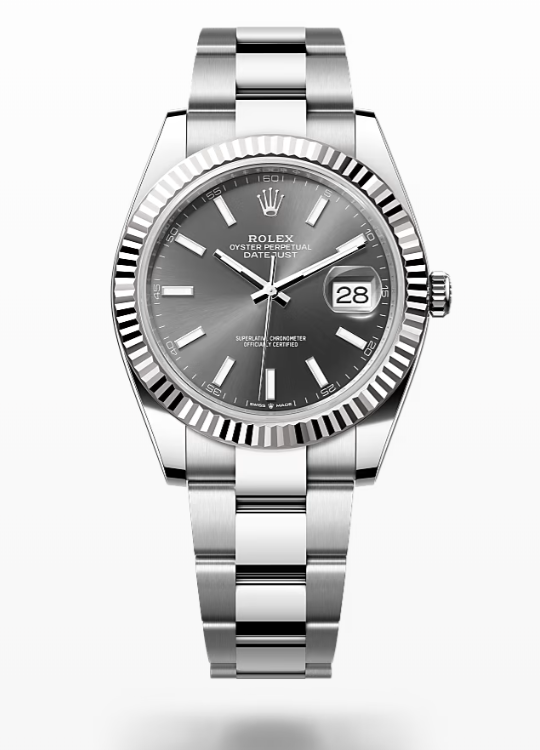 Rolex Date Just - Slate - Oystersteel and white gold - bezel Rolex Datejust