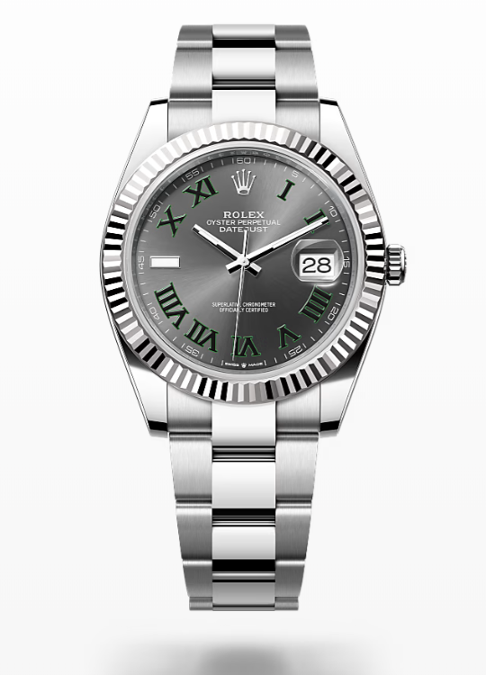 Rolex Date Just - Slate - Oystersteel and white gold - bezel I Rolex Datejust