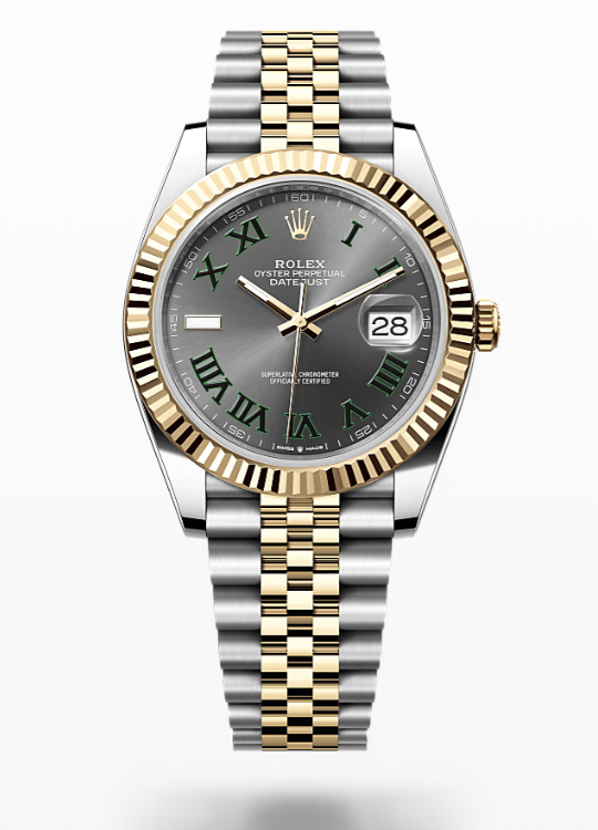 Rolex Date Just - Slate - Oystersteel and yellow gold Rolex Datejust