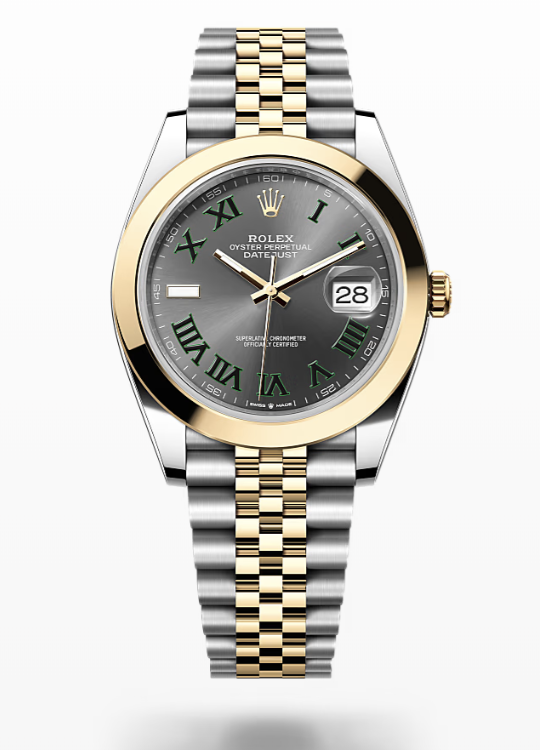 Rolex Date Just - Slate - Oystersteel and yellow gold, jubilee Rolex Datejust