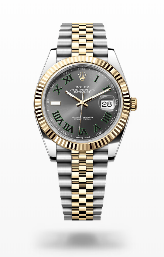 Rolex Date Just - Slate - Oystersteel and yellow gold Rolex Datejust