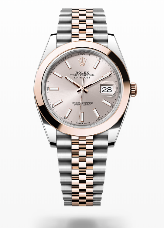Rolex Date Just - Sundust - Oystersteel and Everose gold, dial-jubilee Rolex Datejust