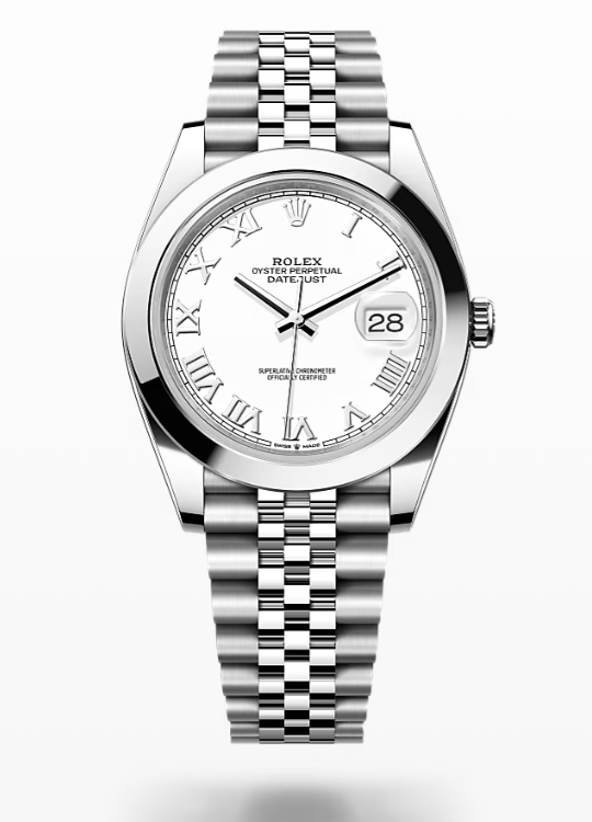 Rolex Date Just - White - Oystersteel, jubilee I Rolex Datejust