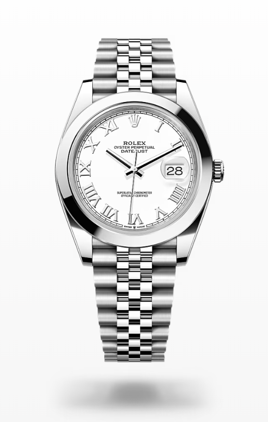 Rolex Date Just - White - Oystersteel, jubilee I Rolex Datejust