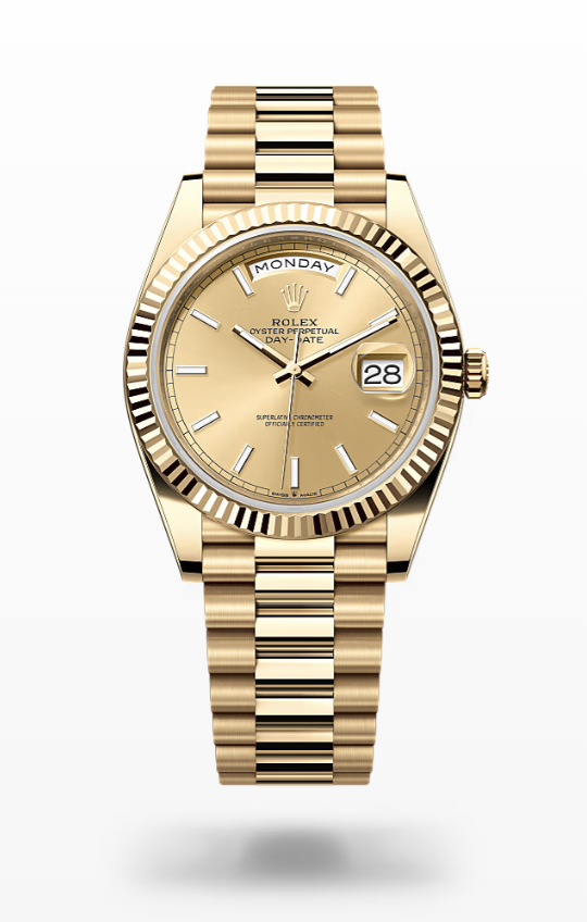 Rolex Day-Date - Champagne-colour - Yellow gold Rolex Day-Date Presidential