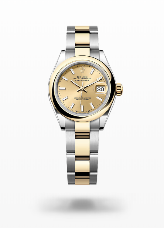 Rolex Lady-Datejust - Champagne-colour, Oystersteel and yellow gold Rolex Lady-Datejust