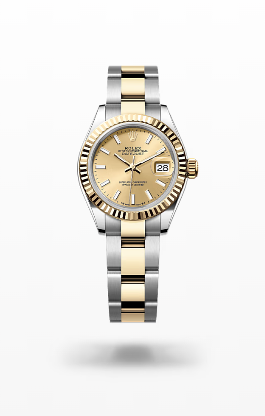 Rolex Lady-Datejust - Champagne-colour, Oystersteel and yellow gold, bezel Rolex Lady-Datejust