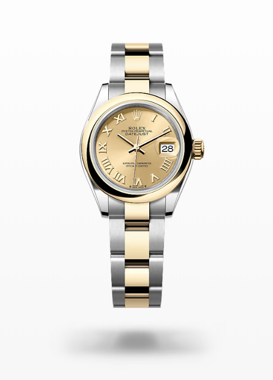 Rolex Lady-Datejust - Champagne-colour, Oystersteel and yellow gold, dial Rolex Lady-Datejust