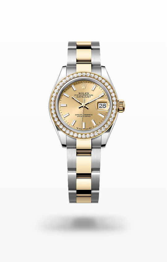 Rolex Lady-Datejust - Champagne-colour, yellow gold and diamonds Rolex Lady-Datejust Diamond