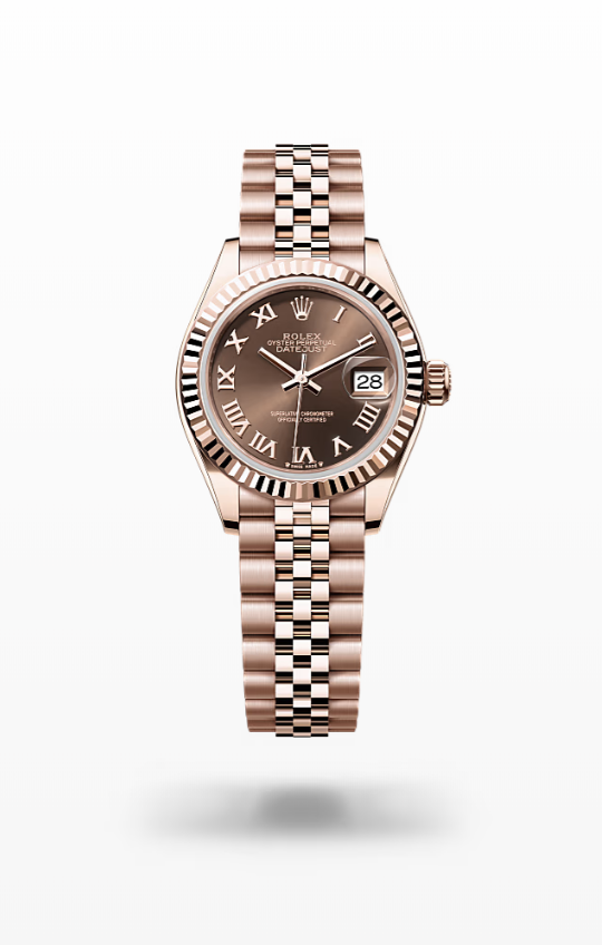 Rolex Lady-Datejust - Chocolate, Everose gold, jubilee I Rolex Lady-Datejust Everose Gold