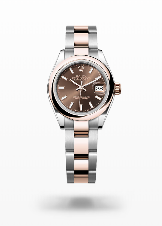 Rolex Lady-Datejust - Chocolate, oystersteel and Everose gold Rolex Lady-Datejust Everose Gold