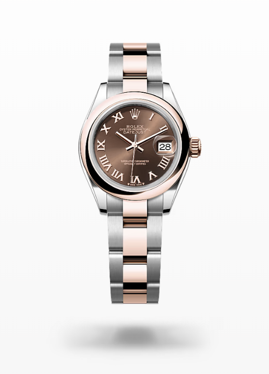 Rolex Lady-Datejust - Chocolate, oystersteel and Everose gold, dial Rolex Lady-Datejust Everose Gold