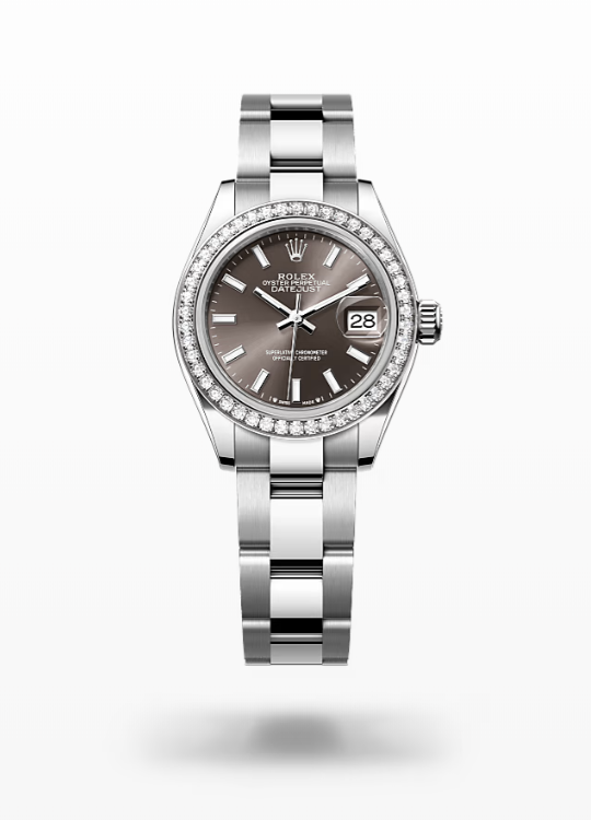 Rolex Lady-Datejust - Dark grey, white gold and diamonds Rolex Lady-Datejust