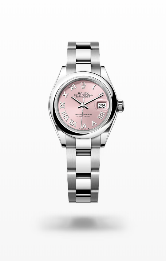 Rolex Lady-Datejust - Pink, oystersteel Rolex Lady-Datejust