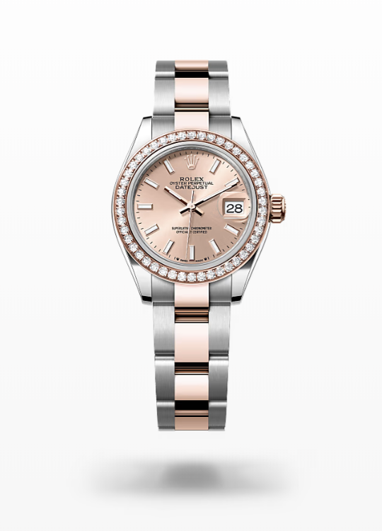 Rolex Lady-Datejust - Rosé-colour, Oystersteel, Everose gold and diamonds Rolex Lady-Datejust Everose Gold Diamond