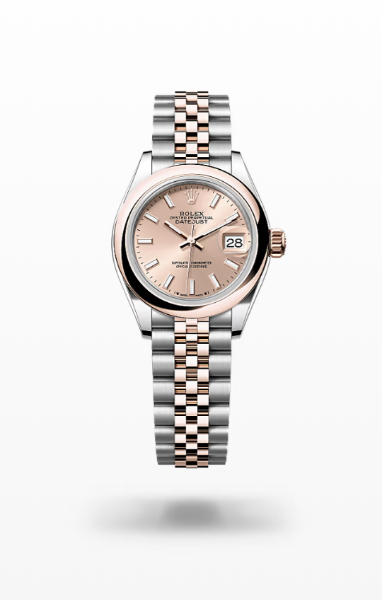 Rolex Lady-Datejust - Rosé-colour, oystersteel and Everose gold, dial-jubilee Rolex Lady-Datejust Everose Gold