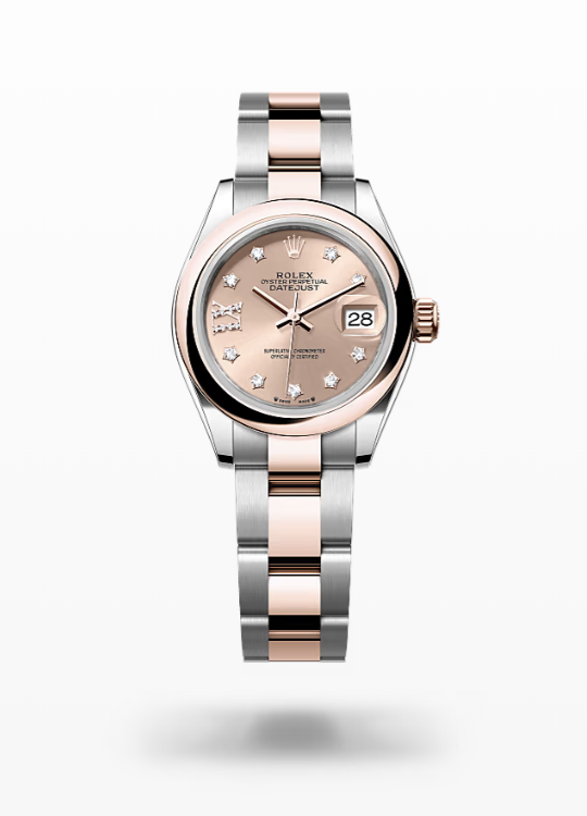 Rolex Lady-Datejust - Rosé-colour set with diamonds, oystersteel and Everose gold, dial Rolex Lady-Datejust Everose Gold Diamond