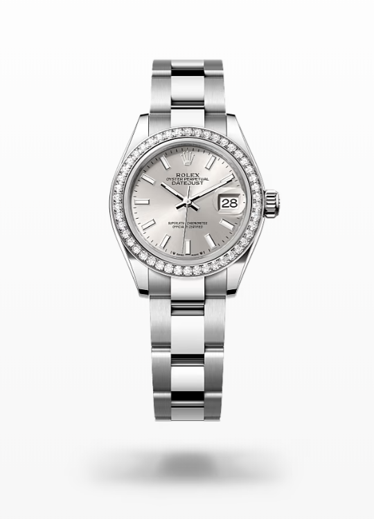 Rolex Lady-Datejust - Silver, white gold and diamonds Rolex Lady-Datejust