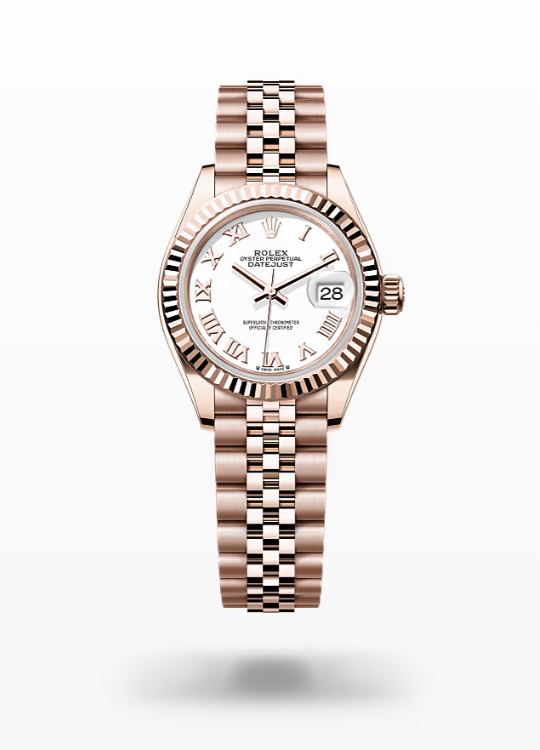 Rolex Lady-Datejust - White, Everose gold, jubilee Rolex Lady-Datejust Everose Gold