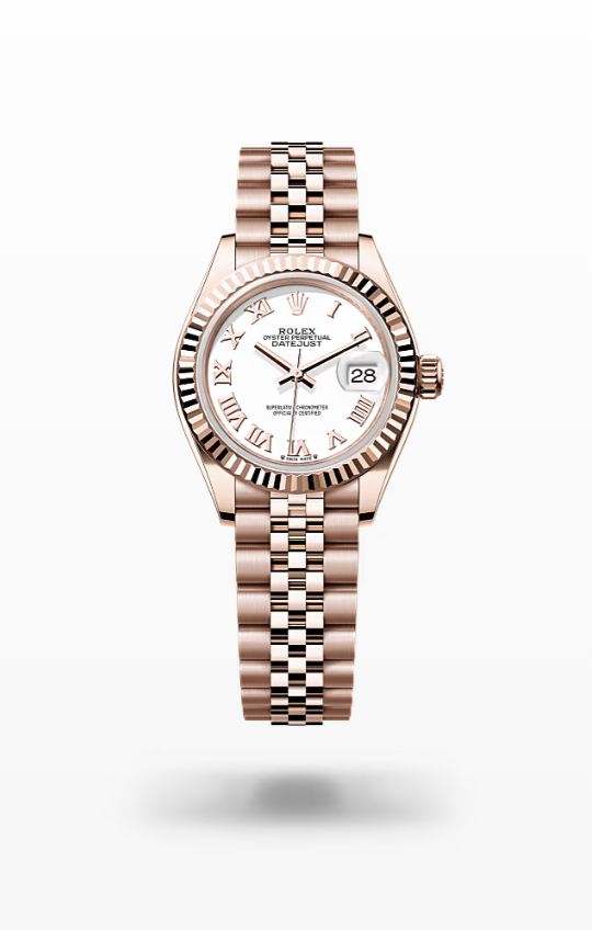 Rolex Lady-Datejust - White, Everose gold, jubilee Rolex Lady-Datejust Everose Gold