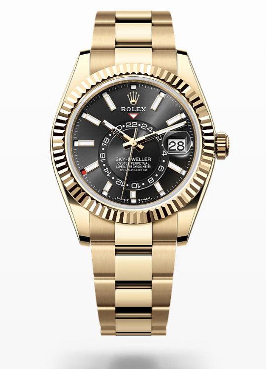 Rolex Sky-Dweller - Bright Black, oyster Rolex Sky-Dweller Gold