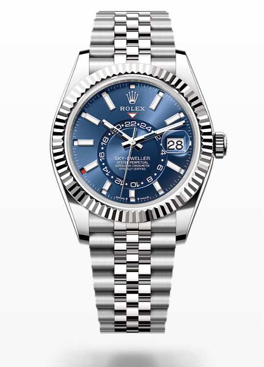 Rolex Sky-Dweller - Bright blue Jubilee Rolex Sky-Dweller White Gold