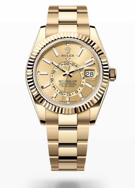 Rolex Sky-Dweller - Champagne-colour, oyster Rolex Sky-Dweller Gold