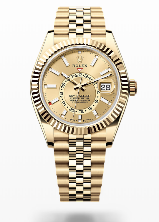 Rolex Sky-Dweller - Champagne-colour, yellow gold Rolex Sky-Dweller Gold