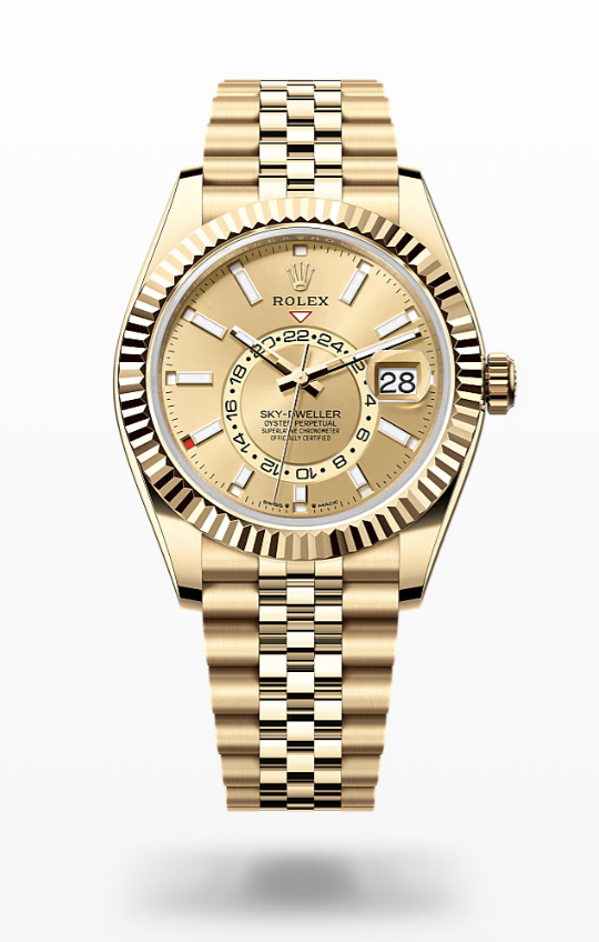 Rolex Sky-Dweller - Champagne-colour, yellow gold Rolex Sky-Dweller Gold