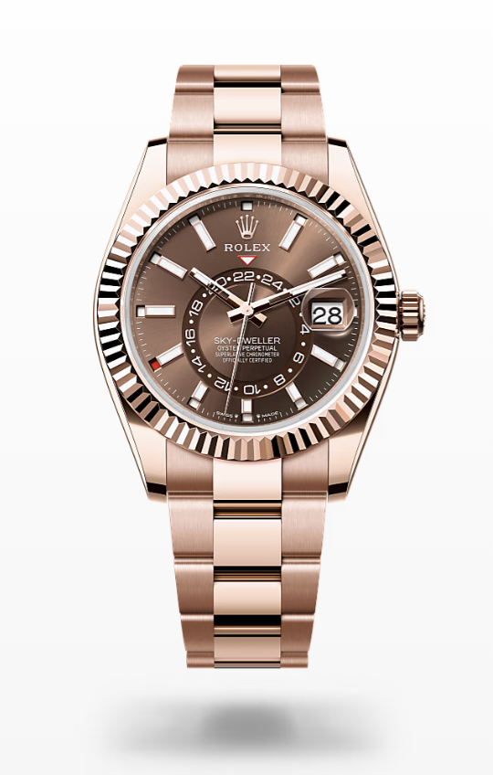 Rolex Sky-Dweller - Chocolate, Everose oyster Rolex Sky-Dweller Everose Gold