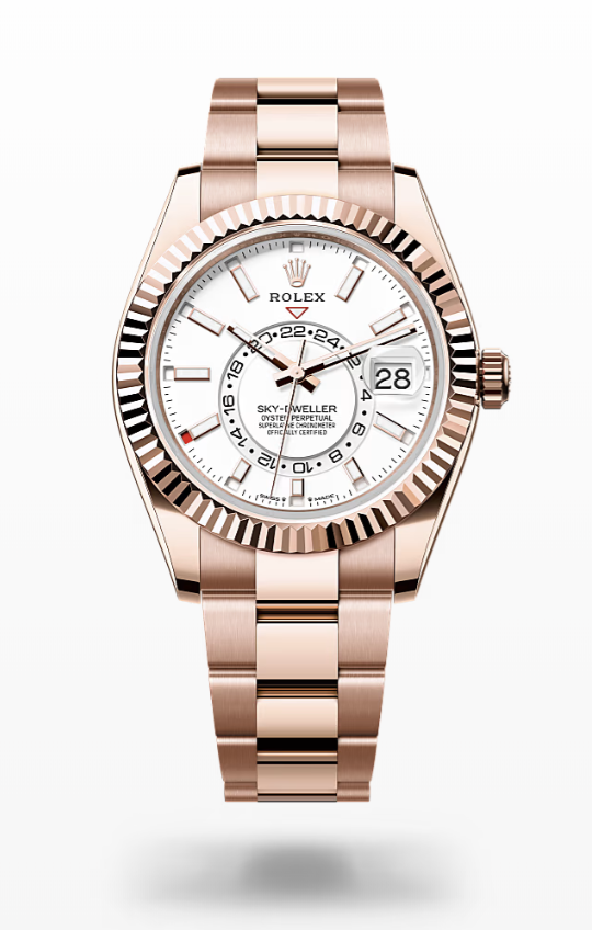 Rolex Sky-Dweller - Intense White, Everose oyster Rolex Sky-Dweller Everose Gold