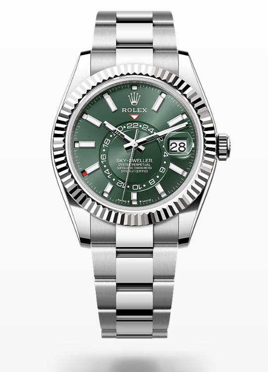 Rolex Sky-Dweller - Mint green Rolex Sky-Dweller White Gold