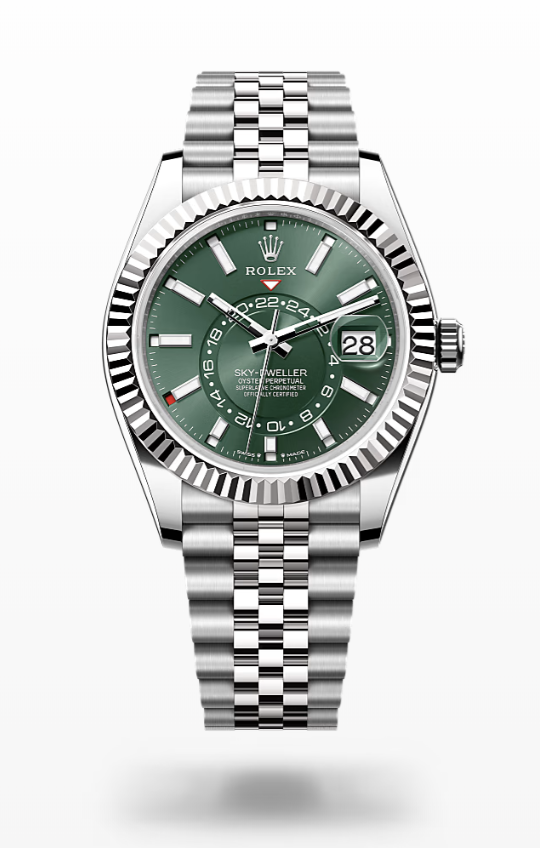 Rolex Sky-Dweller - Mint green Jubilee Rolex Sky-Dweller White Gold