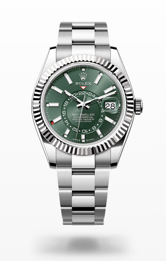 Rolex Sky-Dweller - Mint green Rolex Sky-Dweller White Gold