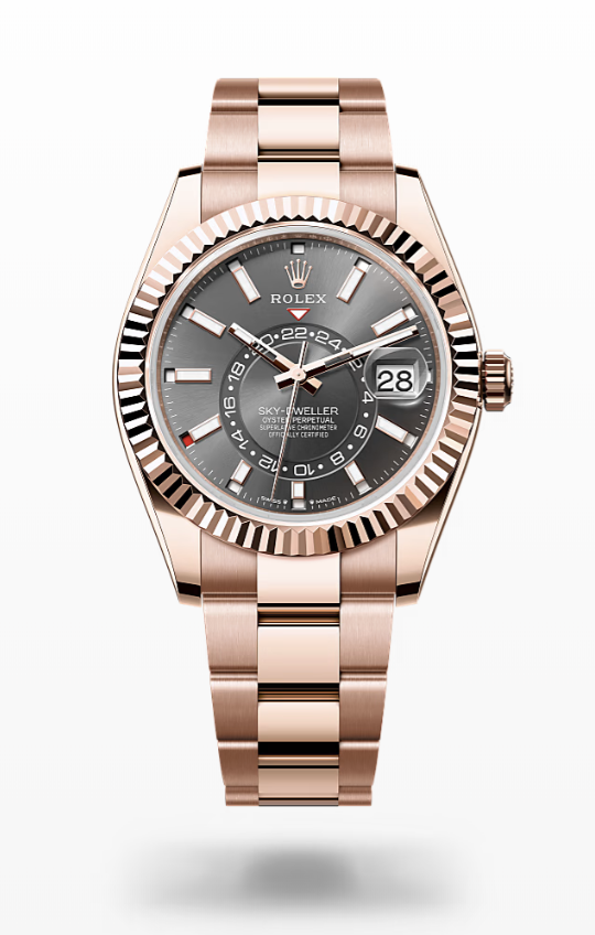 Rolex Sky-Dweller - Slate, Everose oyster Rolex Sky-Dweller Everose Gold